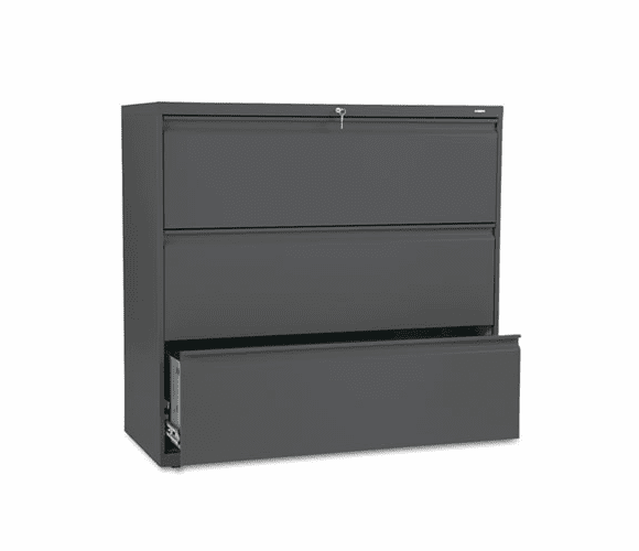 HON893LS 800 Series Three-Drawer Lateral File, 42w x 19-1/4d x 40-7/8h, Charcoal By HON COMPANY