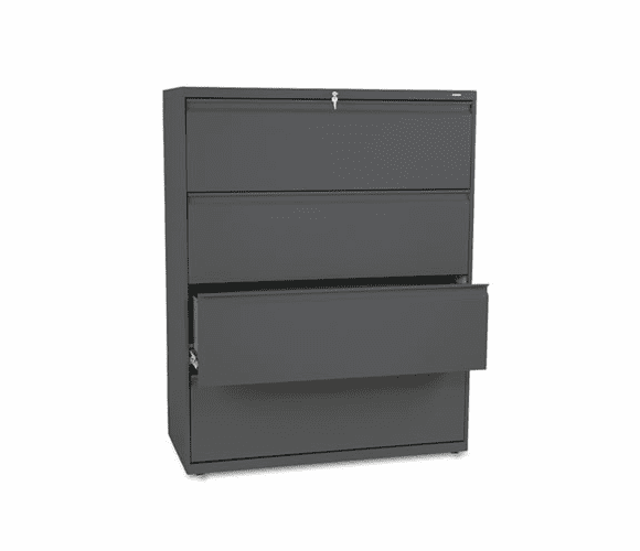 HON894LS 800 Series Four-Drawer Lateral File, 42w x 19-1/4d x 53-1/4h, Charcoal By HON COMPANY