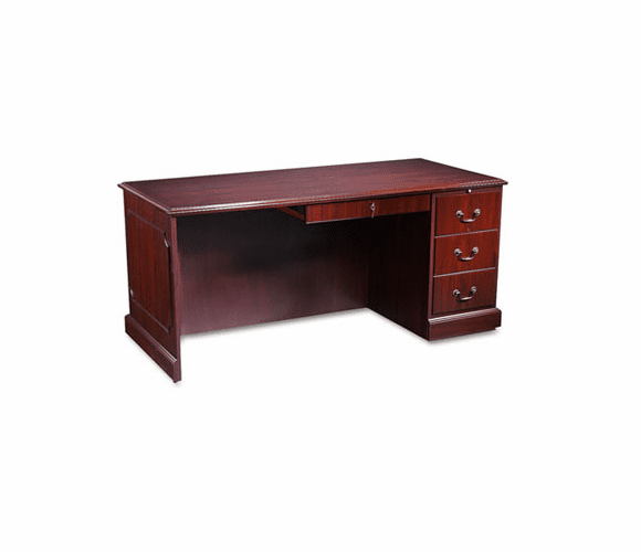 HON94283RNN 94000 Series L-Workstation Desk For Left Return, 66w x 30d x 29-1/2h, Mahogany By HON COMPANY