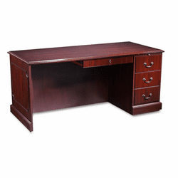 HON94283RNN 94000 Series L-Workstation Desk For Left Return, 66w x 30d x 29-1/2h, Mahogany By HON COMPANY