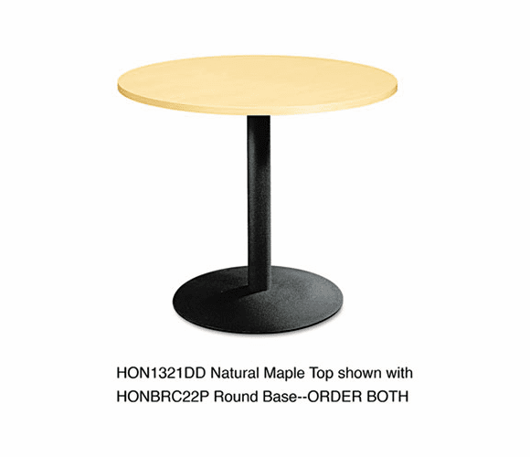 HONBCR22P Single Column Hospitality Base, 22 dia. x 27-7/8h, Black By HON COMPANY