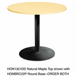 HONBCR22P Single Column Hospitality Base, 22 dia. x 27-7/8h, Black By HON COMPANY