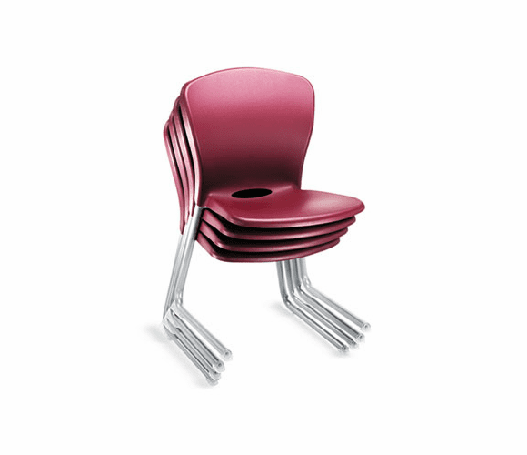HONCL18PCE65C Accomplish Series Large Student Chairs, Garnet/Titanium, 4/Carton By HON COMPANY