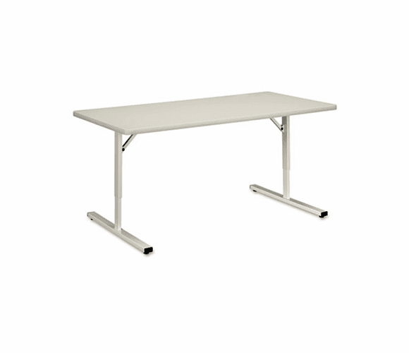 HONED3060NQQQ Adjustable Height Training Table, Rectangular, 60w x 30d x 32-1/2h, Light Gray By HON COMPANY