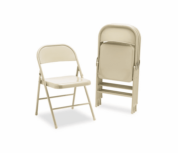 HONFC01LBG All-Steel Folding Chairs, Light Beige, 4/Carton By HON COMPANY