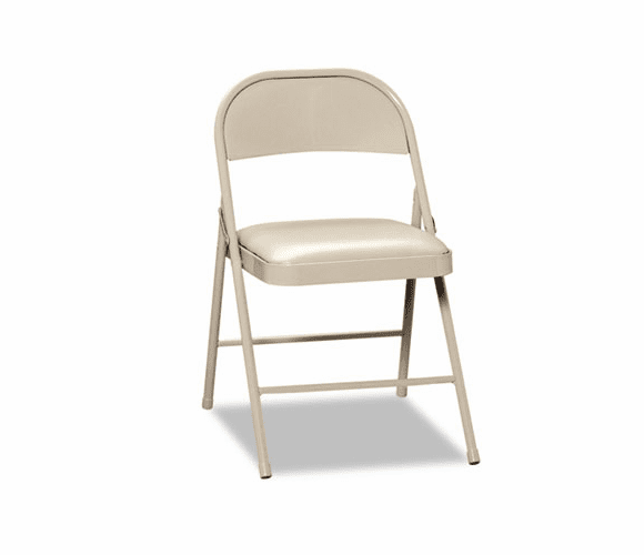 HONFC02LBG Steel Folding Chairs with Padded Seat, Light Beige, 4/Carton By HON COMPANY