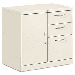 HONFC1830DBALQ Flagship File Center w/Bookcase & Box/File Pedestal, 30w x 18d x 28h, Light Gray By HON COMPANY