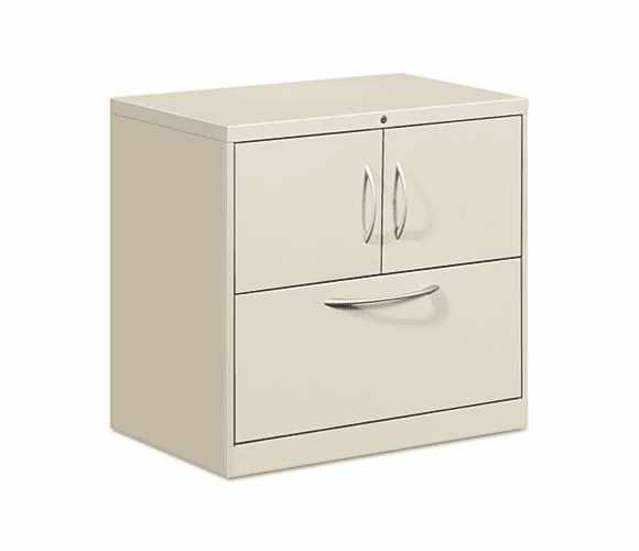 HONFC1830DLFALQ Flagship File Center w/Storage Cabinet & Lateral File, 30w x 18d x 28h, Gray By HON COMPANY