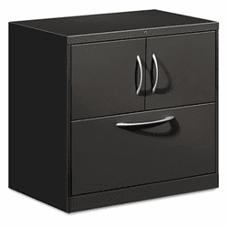 HONFC1830DLFALS Flagship File Center w/Storage Cabinet & Lateral File, 30w x 18d x 28h, Charcoal By HON COMPANY
