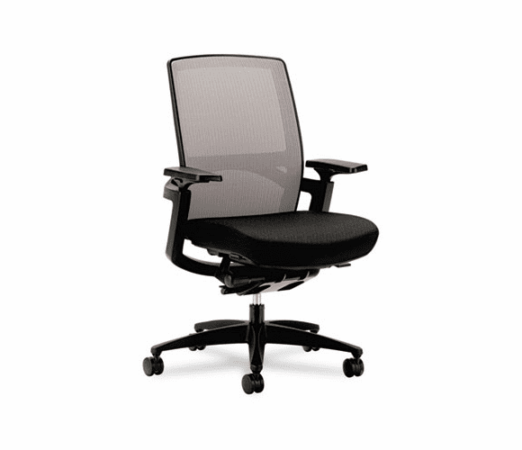 HONFW02NT10 F3 Series Ilira Stretch-Back Work Chair, Slate, Black Upholstery By HON COMPANY