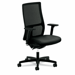 HONIW103NT10 Ignition Series Mesh Mid-Back Work Chair, Black Fabric Upholstered Seat By HON COMPANY