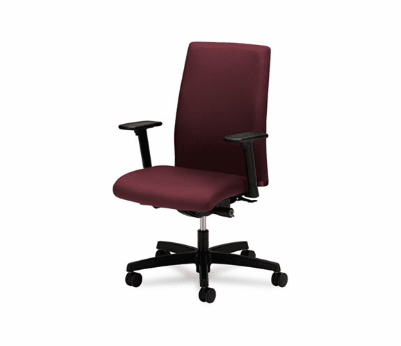 HONIW104NT69 Ignition Series Mid-Back Work Chair, Wine Fabric Upholstery By HON COMPANY