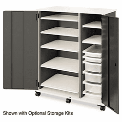 HONLSF5221DCT6S SmartLink Storage Cabinet w/Door, 52-3/4w x 24-1/4d x 61-3/4h, Charcoal/Platinum By HON COMPANY