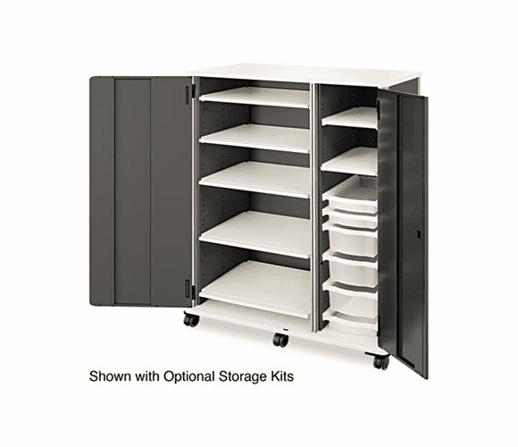 HONLSF5221DCT6S SmartLink Storage Cabinet w/Door, 52-3/4w x 24-1/4d x 61-3/4h, Charcoal/Platinum By HON COMPANY