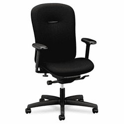 HONMA103NT10 Mirus Series Mid-Back Synchro-Tilt Chair, Black Fabric Upholstery By HON COMPANY