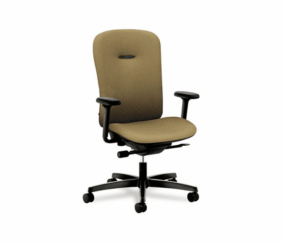 HONMA103NT26 Mirus Series Mid-Back Synchro-Tilt Chair, Taupe Fabric Upholstery By HON COMPANY