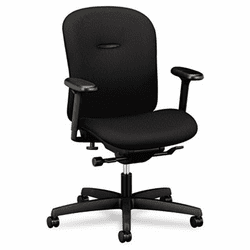 HONMA106NT10 Mirus Series Low-Back Synchro-Tilt Chair, Black Fabric Upholstery By HON COMPANY
