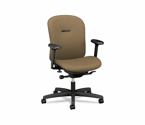 HONMA106NT26 Mirus Series Low-Back Synchro-Tilt Chair, Taupe Fabric Upholstery By HON COMPANY
