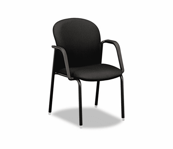 HONMA107NT10 Mirus Series Guest Chair with Arms, Black Fabric Upholstery By HON COMPANY