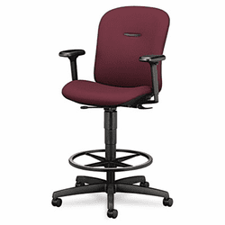 HONMA109NT69 Mirus Series Swivel Task Stool, Wine Fabric Upholstery By HON COMPANY