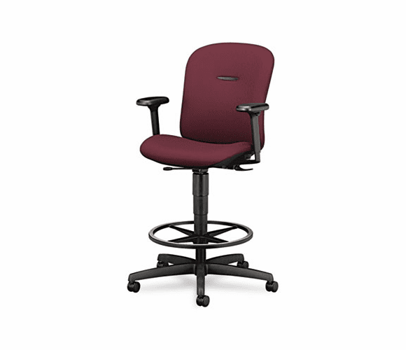 HONMA109NT69 Mirus Series Swivel Task Stool, Wine Fabric Upholstery By HON COMPANY