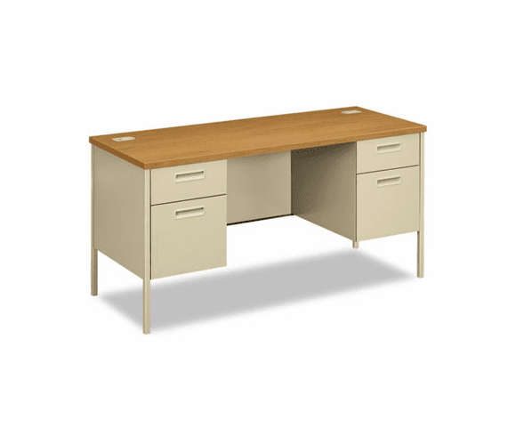 HONP3231CL Metro Series Kneespace Credenza, 60w x 24d x 29-1/2h, Harvest/Putty By HON COMPANY