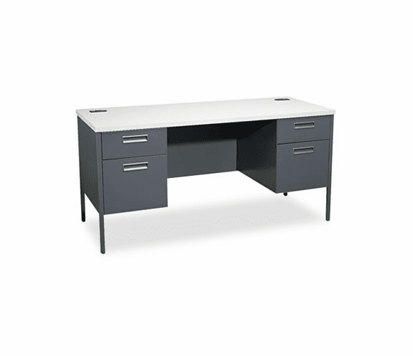 HONP3231G2S Metro Series Kneespace Credenza, 60w x 24d x 29-1/2h, Gray Patterned/Charcoal By HON COMPANY