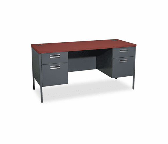 HONP3231NS Metro Series Kneespace Credenza, 60w x 24d x 29-1/2h, Mahogany/Charcoal By HON COMPANY