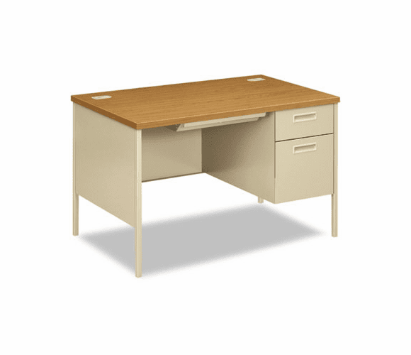 HONP3251RCL Metro Classic Right Pedestal Desk, 48w x 30d x 29-1/2h, Harvest/Putty By HON COMPANY