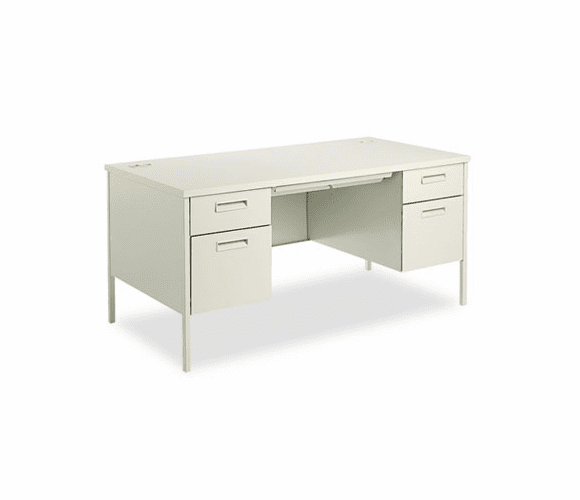 HONP3262QQ Metro Classic Double Pedestal Desk, 60w x 30d x 29-1/2h, Light Gray/Light Gray By HON COMPANY