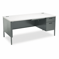 HONP3265RG2S Metro Classic Right Pedestal Workstation Desk, 66w x 30d, Gray Pattern/Charcoal By HON COMPANY
