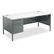 HONP3266LG2S Metro Classic Left Pedestal Workstation Desk, 66w x 30d, Gray Patterned/Charcoal By HON COMPANY