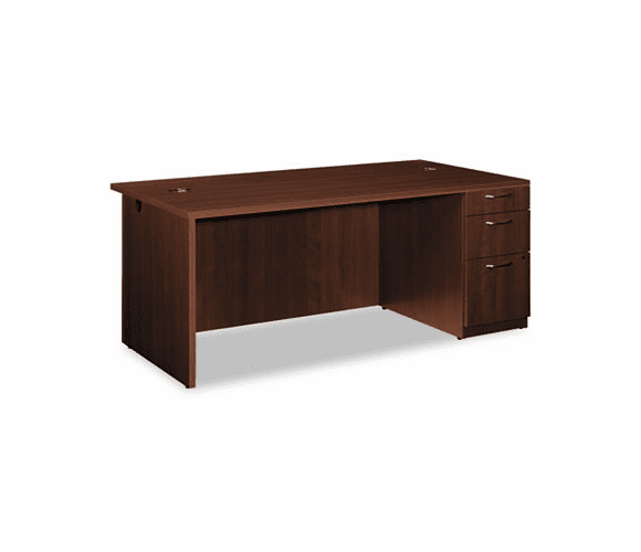 HONPC027RVJFF Park Avenue Laminate Right Pedestal Desk, 72w x 36d x 29h, Shaker Cherry By HON COMPANY