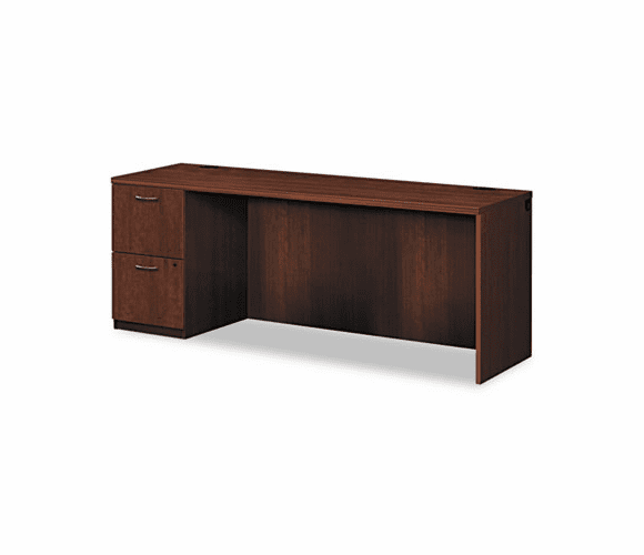 HONPC230LVJFF Park Avenue Laminate Left Pedestal Credenza, 72w x 24d x 29h, Shaker Cherry By HON COMPANY