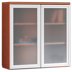HONPC690GVXJJ Park Avenue Laminate Bookcase Hutch W/ Doors, 36w x 14-3/4d x 37-1/8h, Mahogany By HON COMPANY