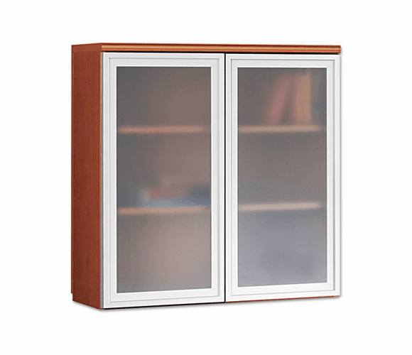 HONPC690GVXJJ Park Avenue Laminate Bookcase Hutch W/ Doors, 36w x 14-3/4d x 37-1/8h, Mahogany By HON COMPANY