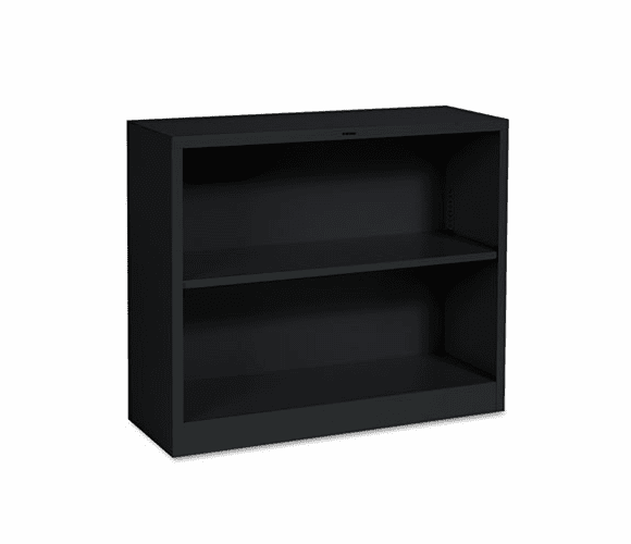 HONS30ABCP Metal Bookcase, 2 Shelves, 34-1/2w x 12-5/8d x 29h, Black By HON COMPANY