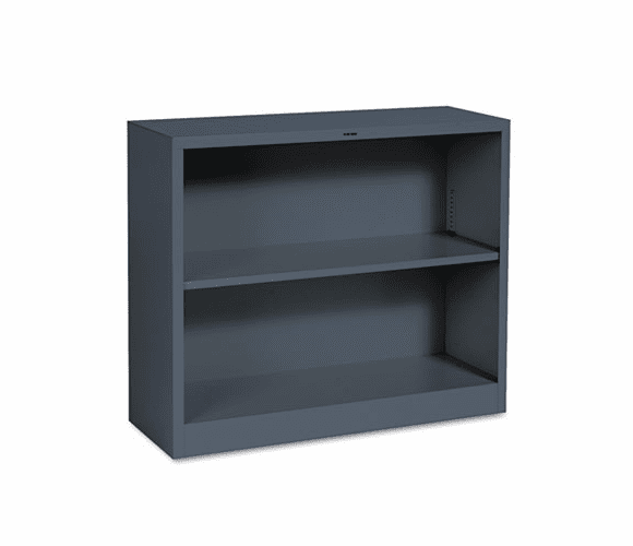 HONS30ABCS Metal Bookcase, 2 Shelves, 34-1/2w x 12-5/8d x 29h, Charcoal By HON COMPANY