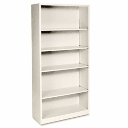 HONS72ABCL Metal Bookcase, 5 Shelves, 34-1/2w x 12-5/8d x 71h, Putty By HON COMPANY