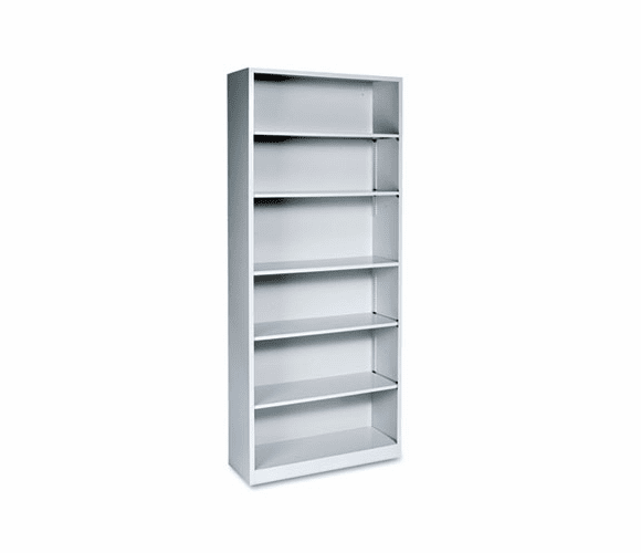 HONS82ABCQ Metal Bookcase, 6 Shelves, 34-1/2w x 12-5/8d x 81-1/8h, Light Gray By HON COMPANY