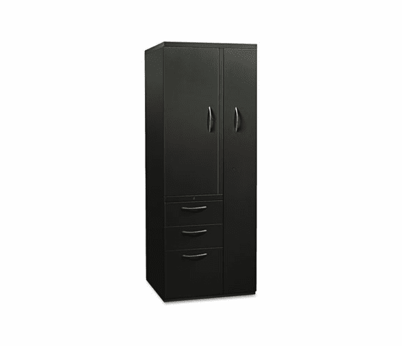 HONST24723LAP Flagship Personal Storage Tower, 24w x 24d x 64-1/4h, Black By HON COMPANY