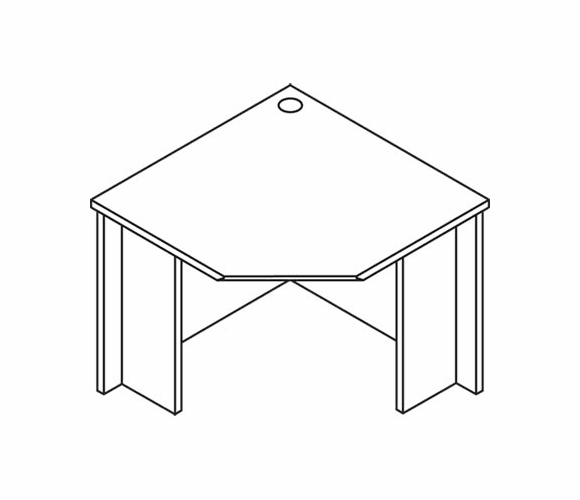 HONVN303XKS5HH Announce Series Freestanding Corner Unit, 24w x 36d x 29-1/2h, Bourbon Cherry By HON COMPANY