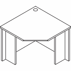 HONVN303XKS5NN Announce Series Freestanding Corner Unit, 24w x 36d x 29-1/2h, Mahogany By HON COMPANY
