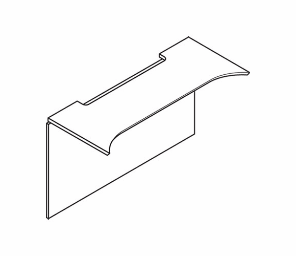 HONVN349TKFF Announce Series Bridge with Modesty Panel, 48w x 24d, Shaker Cherry By HON COMPANY