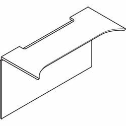HONVN349TKHH Announce Series Bridge with Modesty Panel, 48w x 24d, Bourbon Cherry By HON COMPANY