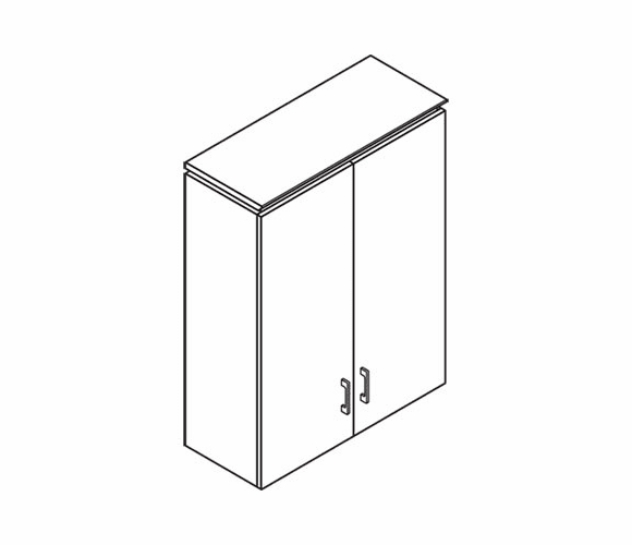 HONVN614XK15HH Announce Series Bookcase Hutch, Wood Doors, 36w x 14-3/4d x 48h, Bourbon Cherry By HON COMPANY