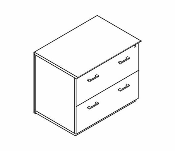 HONVN636XK15NN Announce Series Two-Drawer Lateral File, 36-3/16w x 24d x 29-1/2h, Mahogany By HON COMPANY