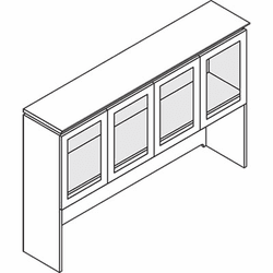 HONVN707GK5HH Announce Stack-on Storage Unit, Glass Doors, 72w x 14-3/4d x 48h, Bourbon Cherry By HON COMPANY