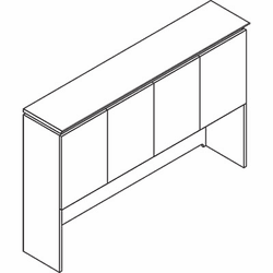 HONVN707XK5HH Announce Stack-on Storage Unit, Wood Doors, 72w x 14-3/4d x 48h, Bourbon Cherry By HON COMPANY