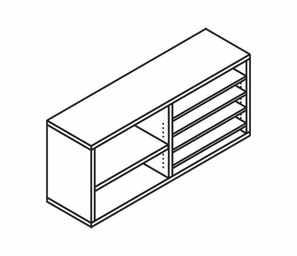 HONVN712XFF Modular Paper Management System, 35 x 9 3/4 x 15 3/4, Shaker Cherry By HON COMPANY